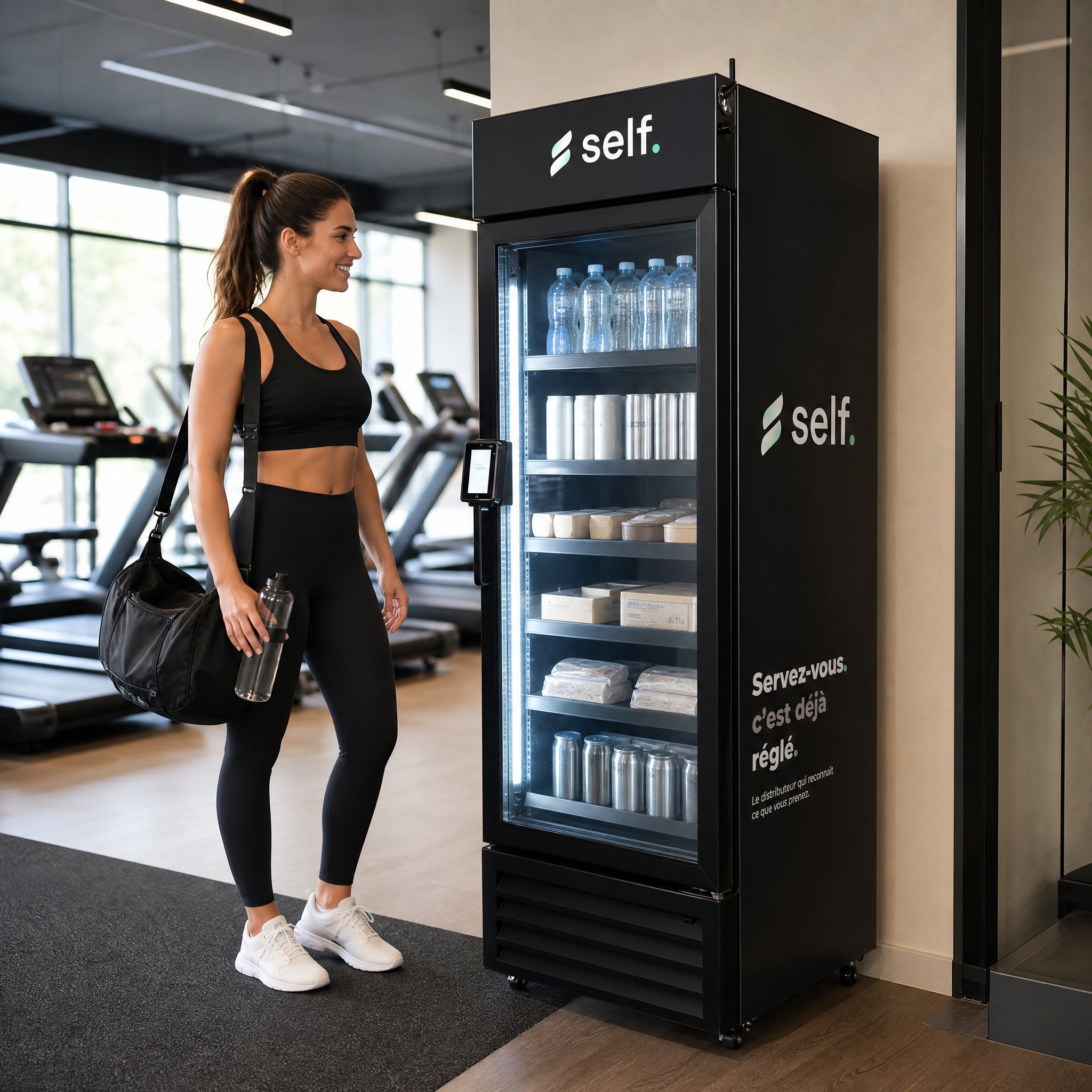 Le self. à l'entrée d'une salle de sport